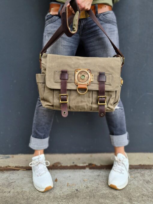 Raw Vintage schoudertas canvas Army