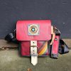Hippers Gordeltas 'Mini' rood/donkerrood  vintage striping
