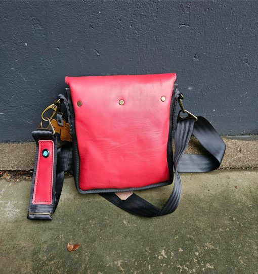 Hippers Gordeltas 'Mini' rood/donkerrood  vintage striping - Afbeelding 4