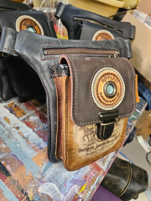 Luxe Hippers heuptas zwart bruin horses - Afbeelding 2