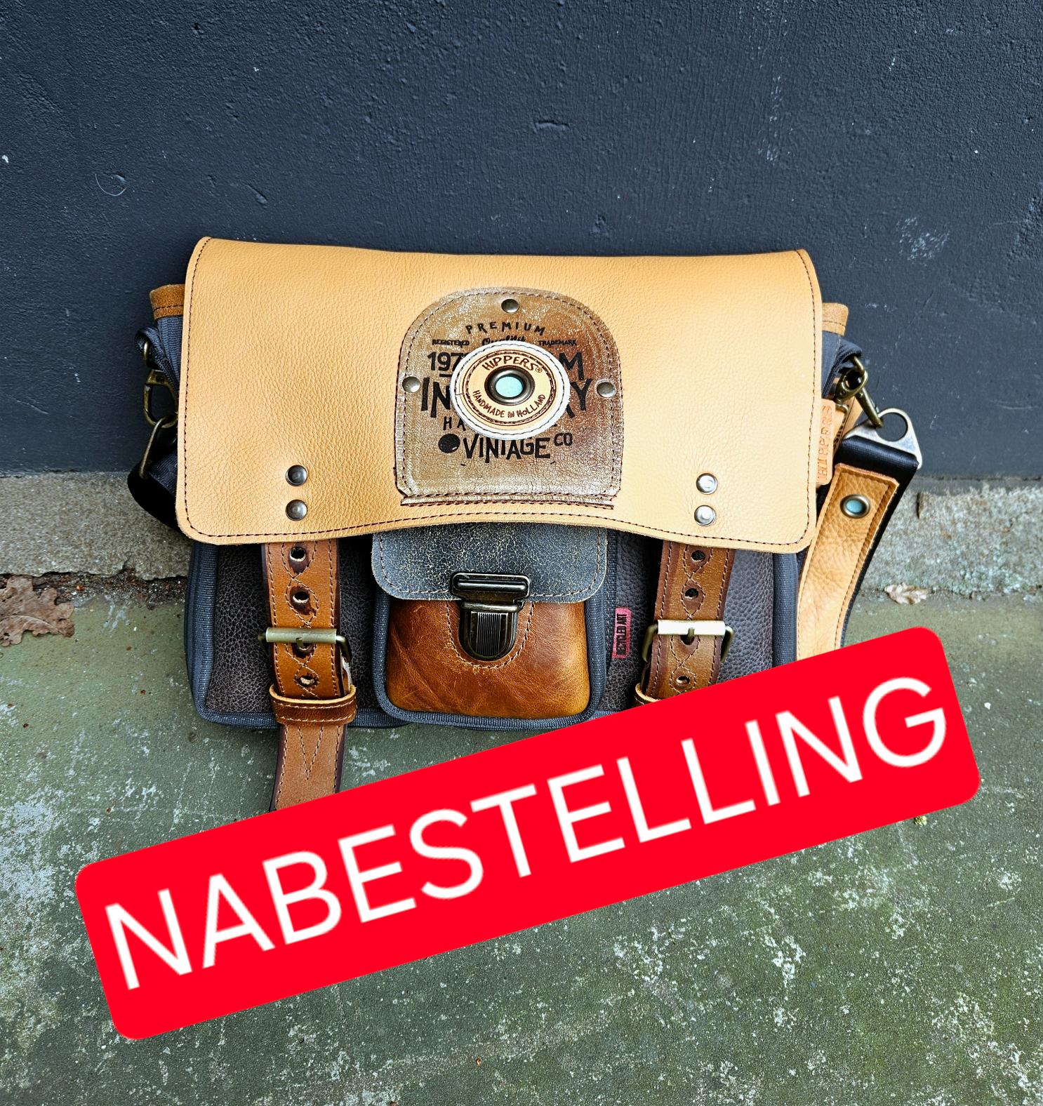 Hippers Gordeltas (laptop) Vintage bruin NABESTELLING