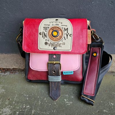 Hippers Gordeltas 'Mini vintage' bordeaux/rood/roze