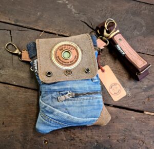 Heuptas dubbel jeans/zwart