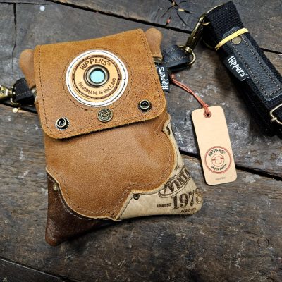 Dubbele Heuptas bruin zwart 2-zijdig vintage 1