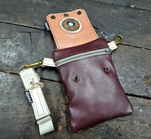 Dubbele Hippers Heuptas oudrood patroon/bordeaux - Afbeelding 6