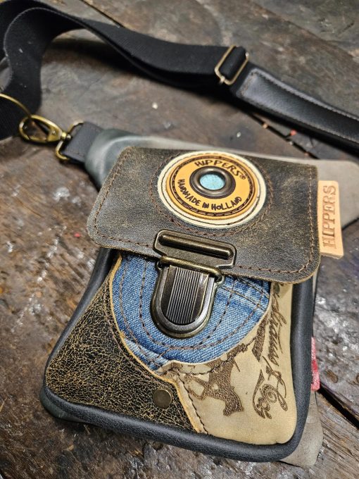 Luxe Hippers heuptas zwart/bruin jeans II - Afbeelding 2