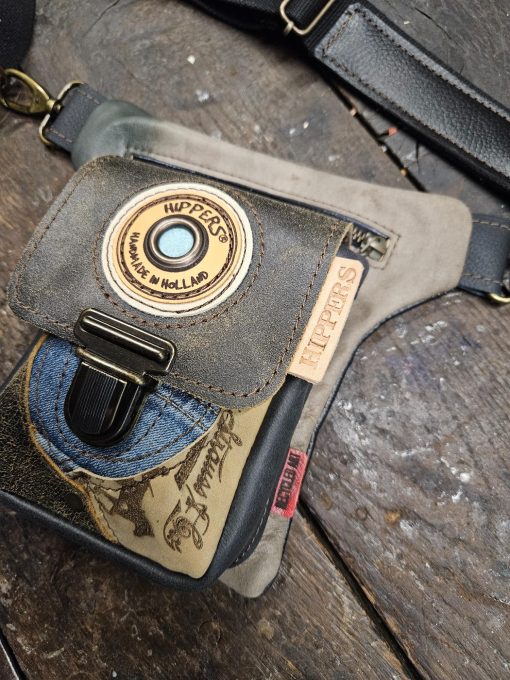 Luxe Hippers heuptas zwart/bruin jeans II - Afbeelding 4