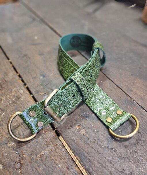 Hippers Heupriem leder luxe vintage groen Kaaiman 44/46