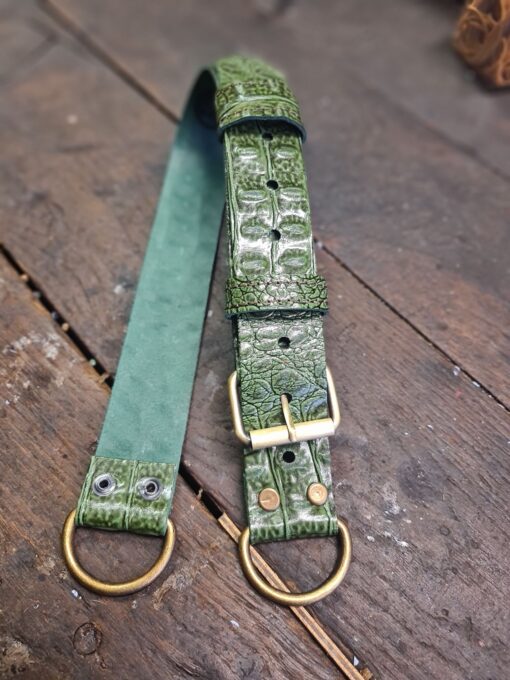 Hippers Heupriem leder luxe vintage groen Kaaiman 36/38 - Afbeelding 2