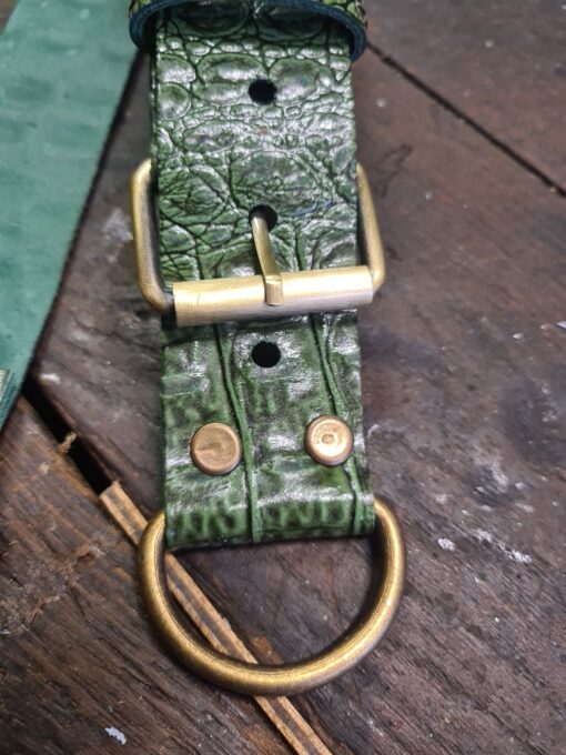 Hippers Heupriem leder luxe vintage groen Kaaiman 36/38 - Afbeelding 3