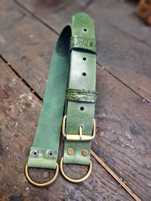 Hippers Heupriem leder luxe  vintage groen 40/42 - Afbeelding 3