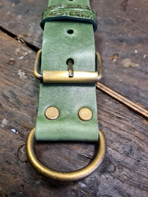 Hippers Heupriem leder luxe  vintage groen 40/42 - Afbeelding 4