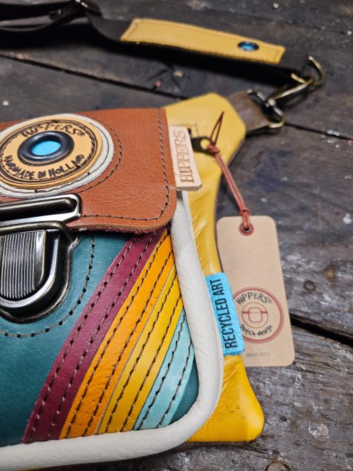 Luxe Hippers heuptas okergeel/petrol stripes - Afbeelding 3