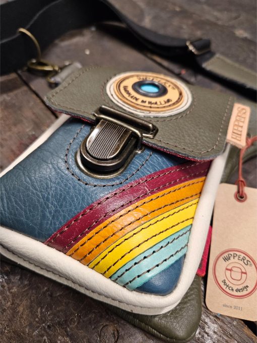 Luxe Hippers heuptas groen petrol stripes - Afbeelding 2