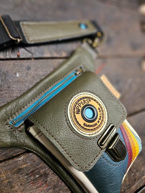 Luxe Hippers heuptas groen petrol stripes - Afbeelding 6