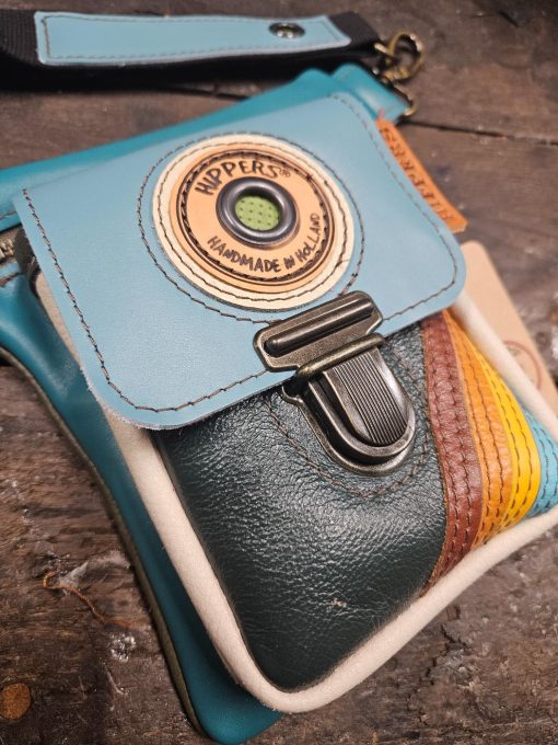 Luxe Hippers heuptas vintage aqua stripes - Afbeelding 2