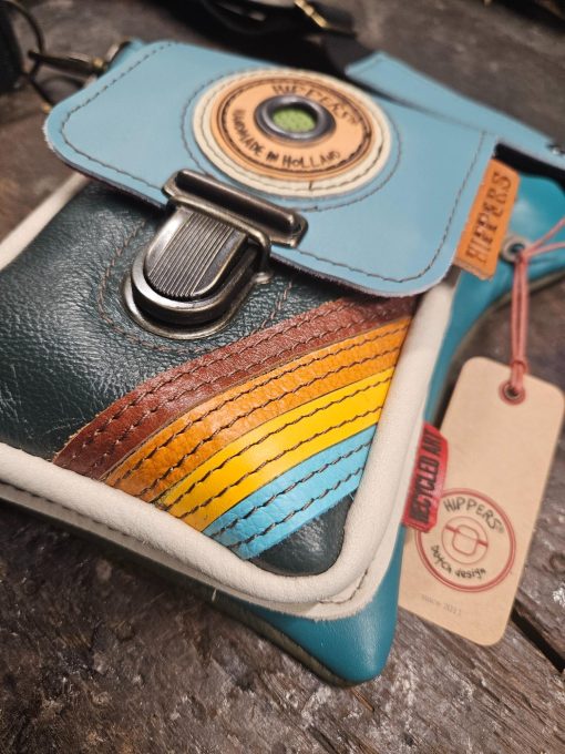 Luxe Hippers heuptas vintage aqua stripes - Afbeelding 3