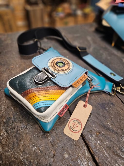 Luxe Hippers heuptas vintage aqua stripes - Afbeelding 4