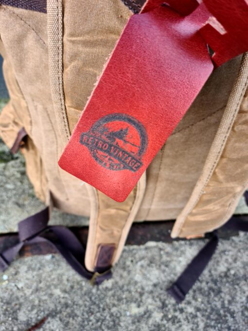 Raw Rugzak leer/canvas camel - Afbeelding 9