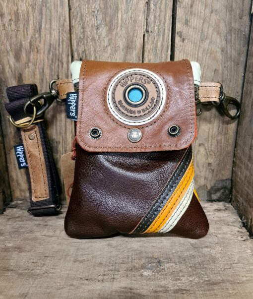 Heuptas Hippers 2-zijdig vintage oranje bruin stripes - Afbeelding 4