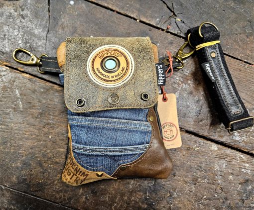 Hippers heuptas 2-zijdig jeans zwart