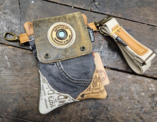 Hippers heuptas 2-zijdig jeans bruin/bruin