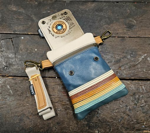 Hippers heuptas 2-zijdig jeans /petrol vintage stripes - Afbeelding 5