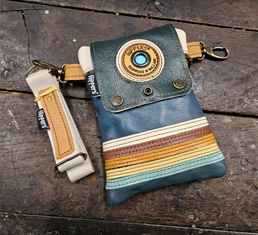 Hippers heuptas 2-zijdig jeans /petrol vintage stripes - Afbeelding 6