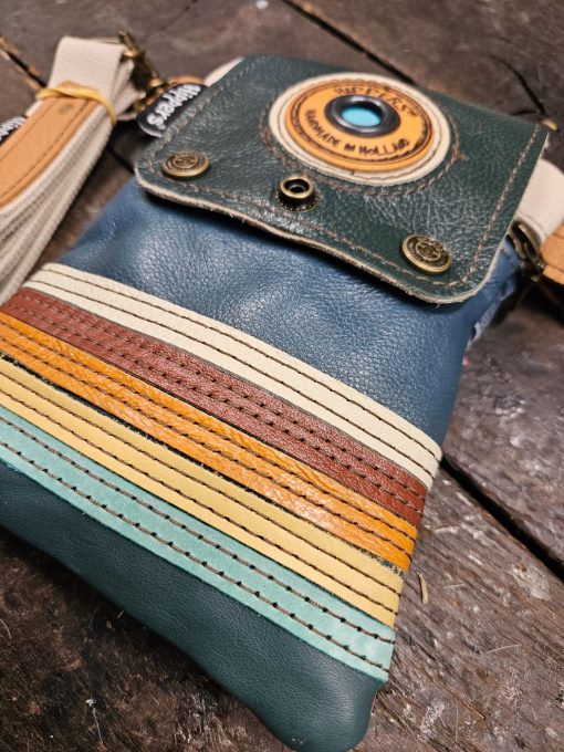Hippers heuptas 2-zijdig jeans /petrol vintage stripes - Afbeelding 7