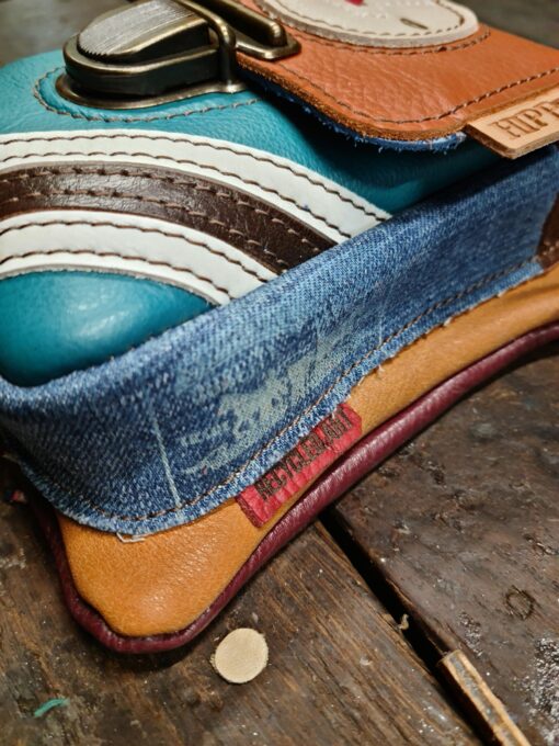 Luxe Hippers heuptas oranje/aqua jeans 1 - Afbeelding 5