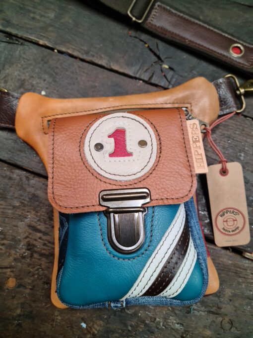 Luxe Hippers heuptas oranje/aqua jeans 1 - Afbeelding 6