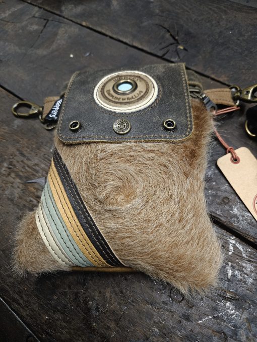 Hippers heuptas 2-zijdig vacht stripes/cognac - Afbeelding 2