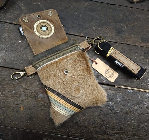 Hippers heuptas 2-zijdig vacht stripes/cognac - Afbeelding 4
