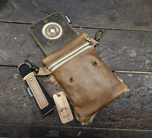 Hippers heuptas 2-zijdig vacht stripes/cognac - Afbeelding 5