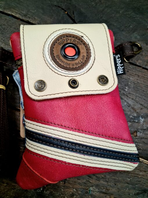 Heuptas tweezijdig jeans/vintage rood streep - Afbeelding 9