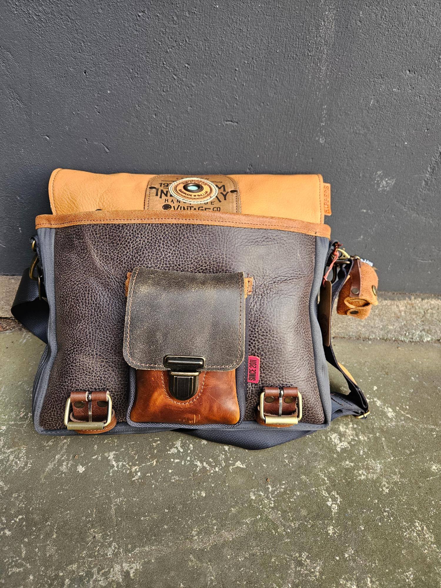 Hippers Gordeltas (laptop) Vintage bruin NABESTELLING - Afbeelding 9