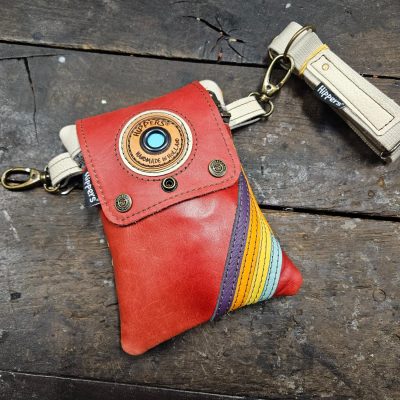 Hippers heuptas 2-zijdig rood vintage striping/vintage oranje