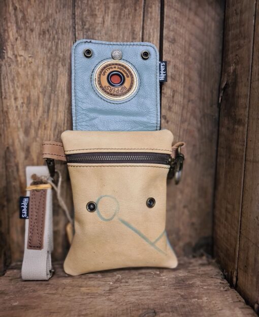 Dubbele Heuptas blauw/zand stripe - Afbeelding 6