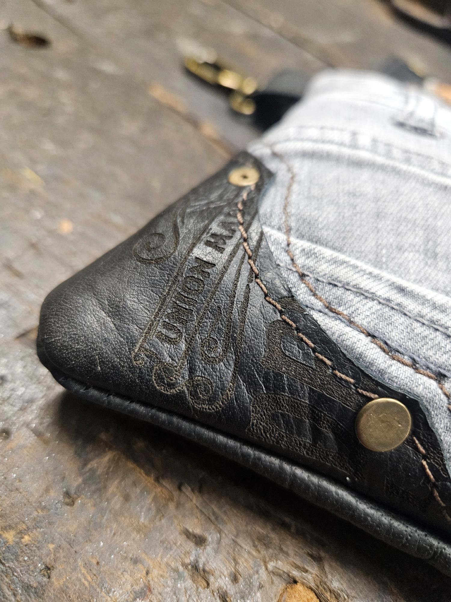 Hippers heuptas 2-zijdig jeans grijs/ zwart - Afbeelding 3