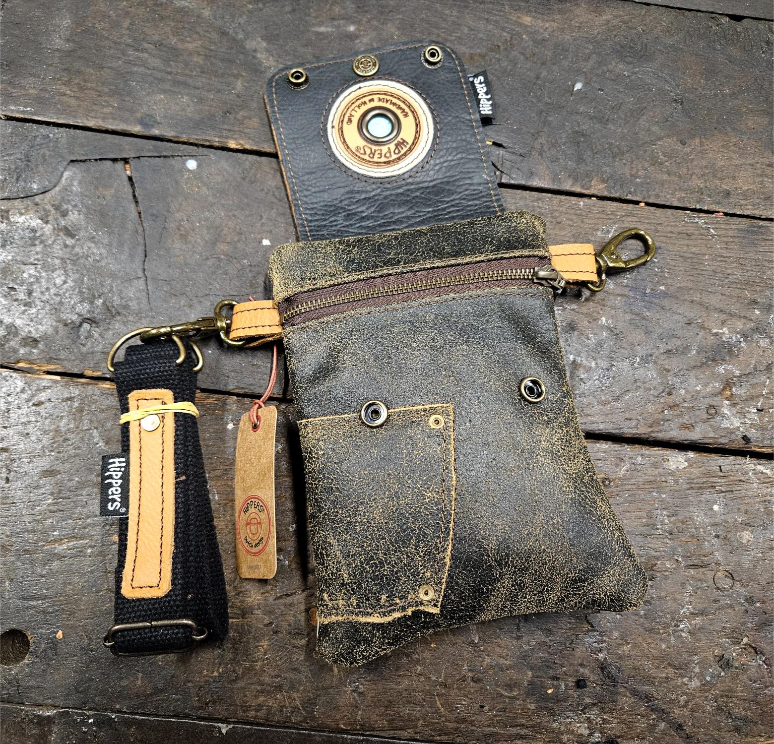 Hippers heuptas 2-zijdig jeans grijs/ bruin - Afbeelding 4