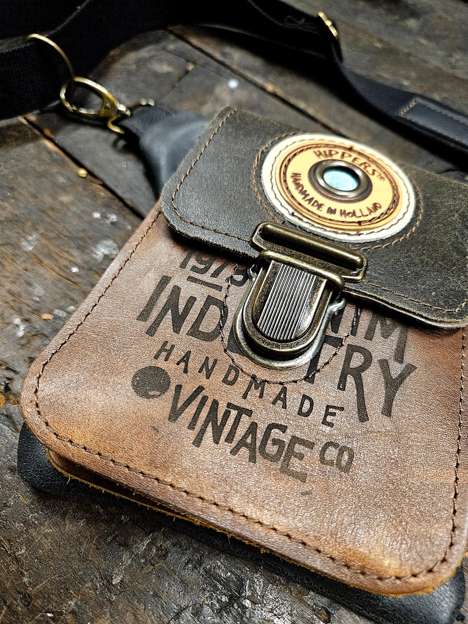 Luxe Hippers heuptas zwart bruin vintage - Afbeelding 2