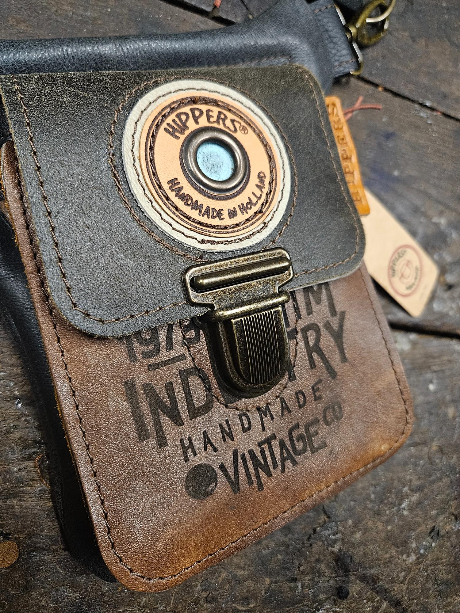 Luxe Hippers heuptas zwart bruin vintage - Afbeelding 3