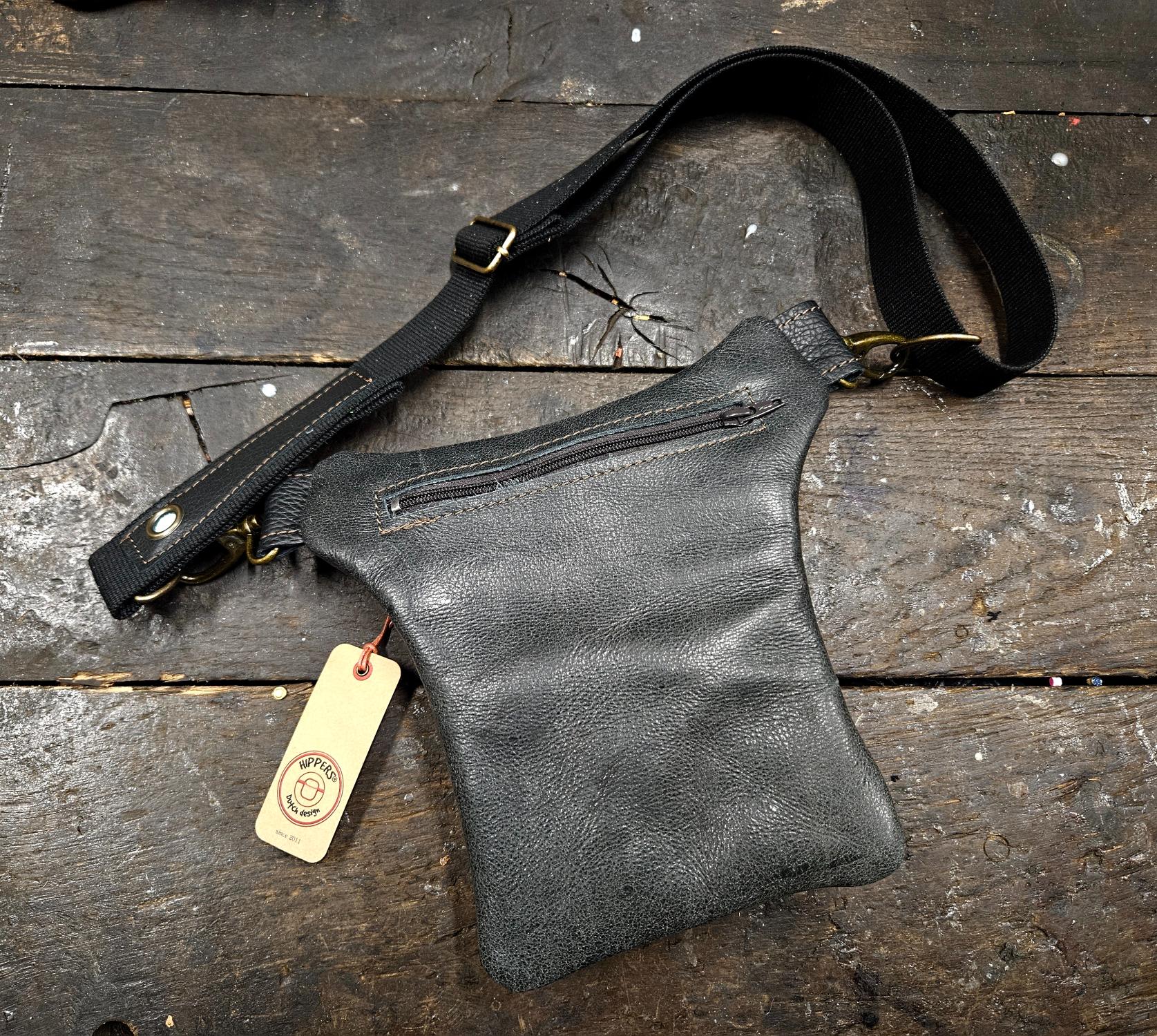 Luxe Hippers heuptas zwart bruin vintage - Afbeelding 6