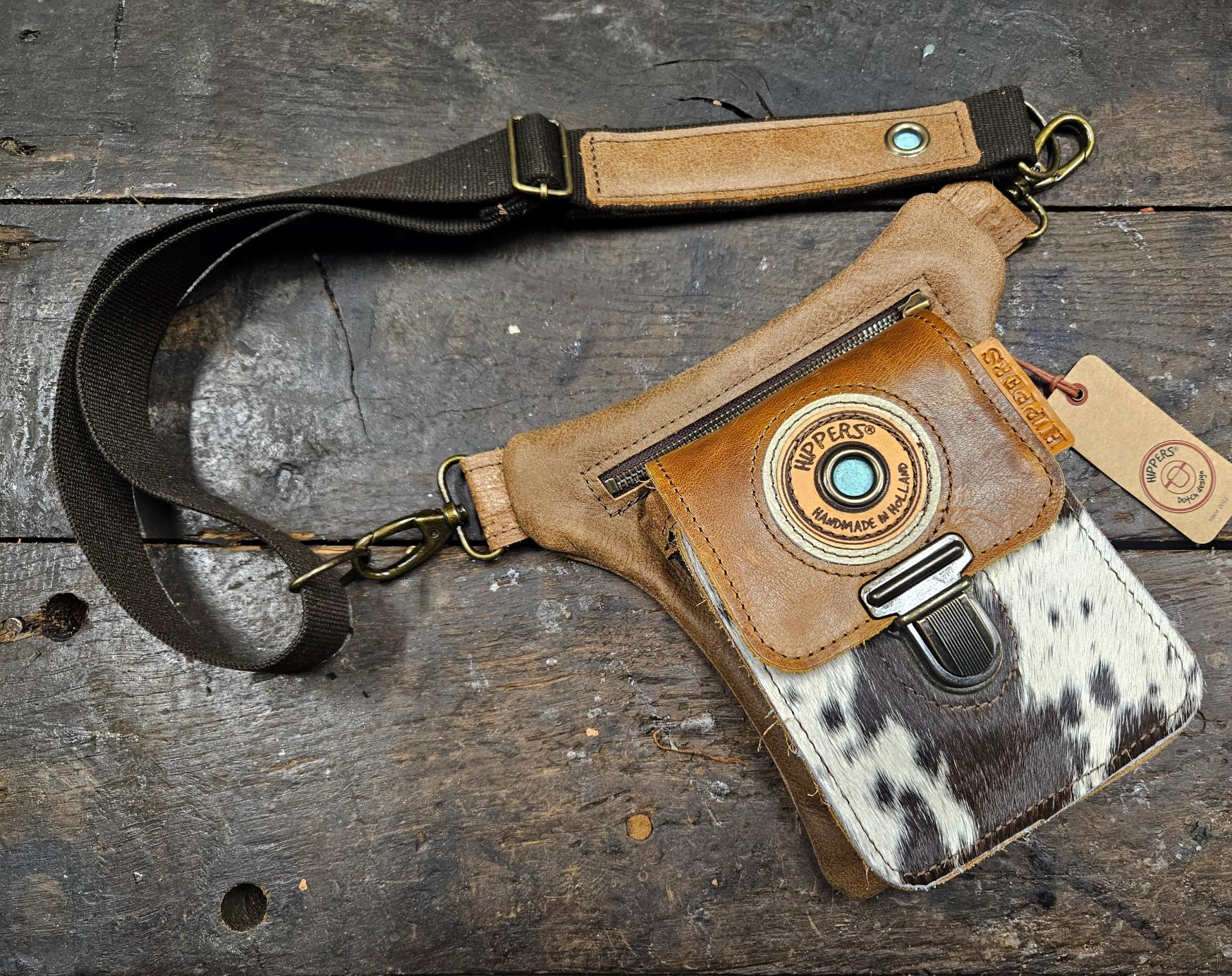 Luxe Hippers heuptas bruin vacht vlek