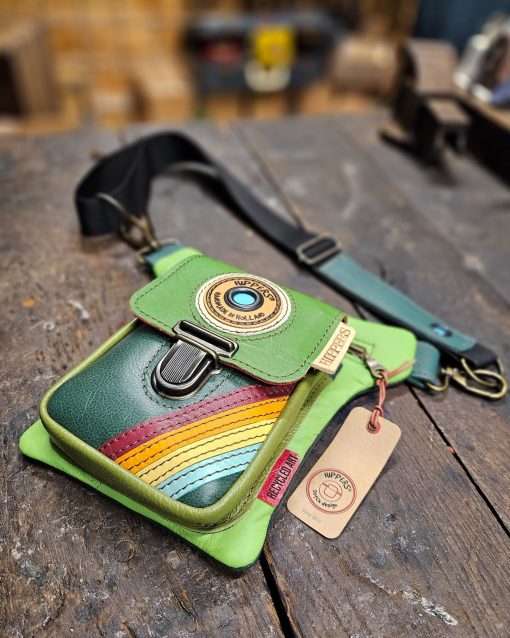 Luxe Hippers heuptas groen vintage striping - Afbeelding 6