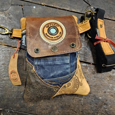 Hippers heuptas 2-zijdig jeans /petrol vintage stripes