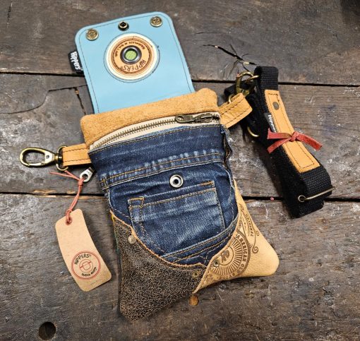 Hippers heuptas 2-zijdig jeans /petrol vintage stripes - Afbeelding 5