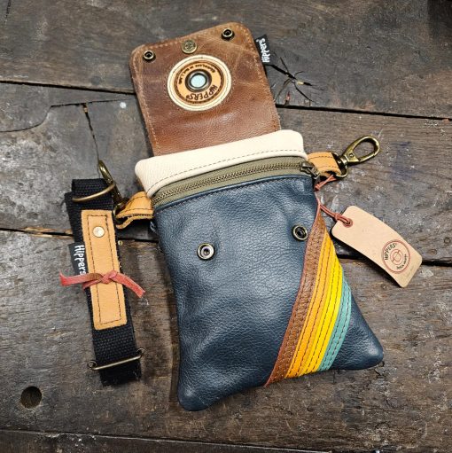 Hippers heuptas 2-zijdig jeans /petrol vintage stripes - Afbeelding 6
