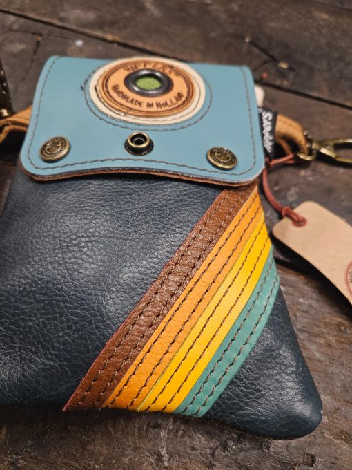 Hippers heuptas 2-zijdig jeans /petrol vintage stripes - Afbeelding 2