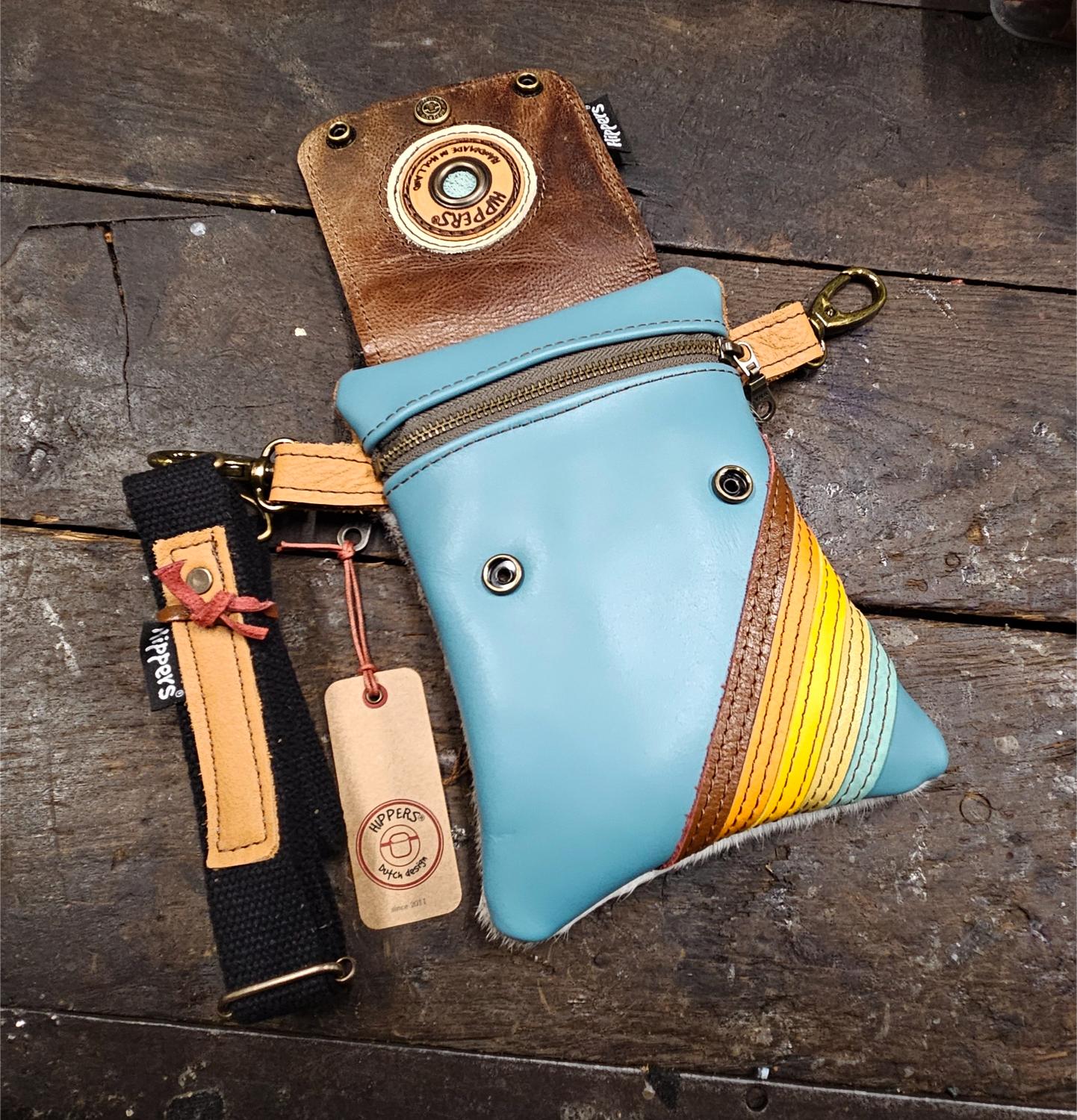 Hippers heuptas 2-zijdig vacht /aqua striping - Afbeelding 5